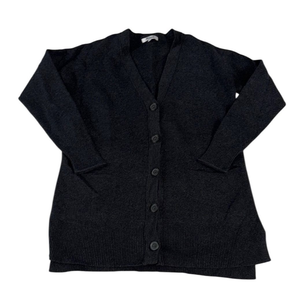 Madewell Charcoal Gray V-Neck Button-Front Cardigan Sweater - Size XS